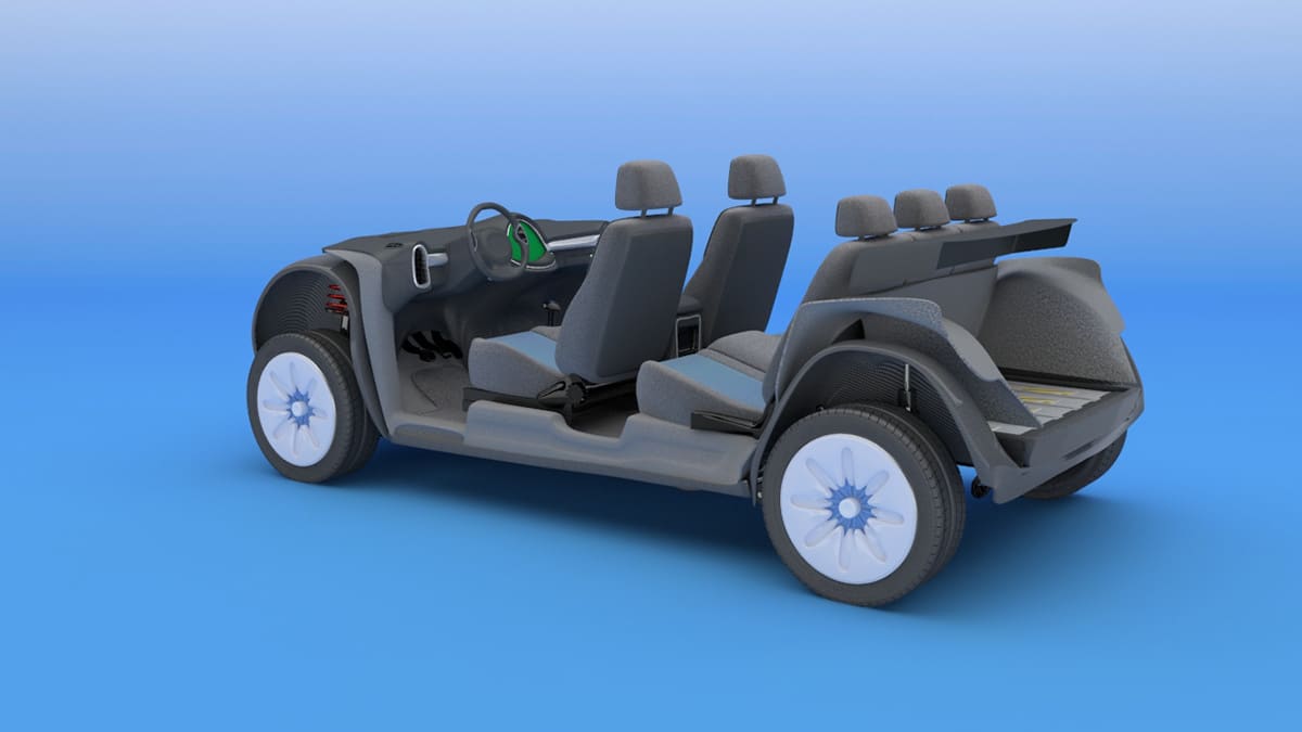 Rendu · châssis sans carrosserie